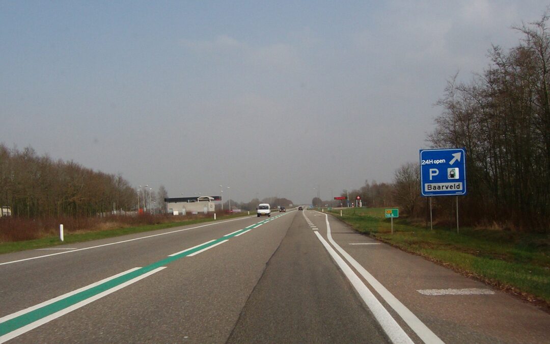 De N33 tussen Assen en Gieten